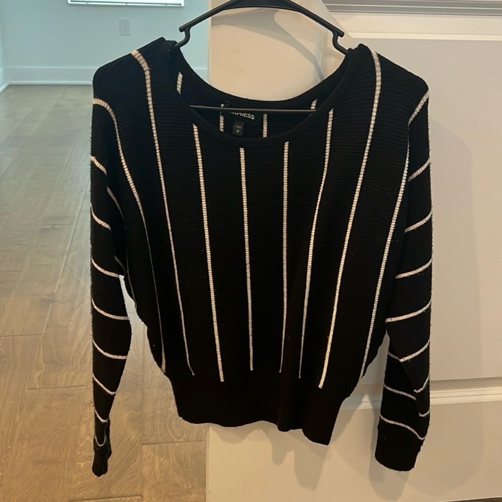 Express black and white sweater size S - lightly worn